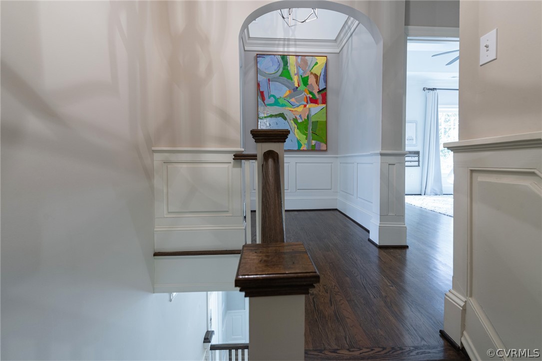 6310 Three Chopt Road Richmond, VA 23226 - Photo 29 of 48 Level two hallway with the cupola and heavy mould