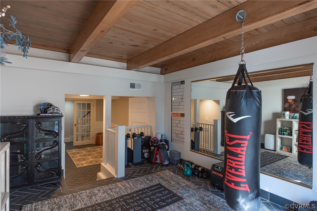 6310 Three Chopt Road Richmond, VA 23226 - Photo 36 of 48 Lower level work-out studio with walk-out area to