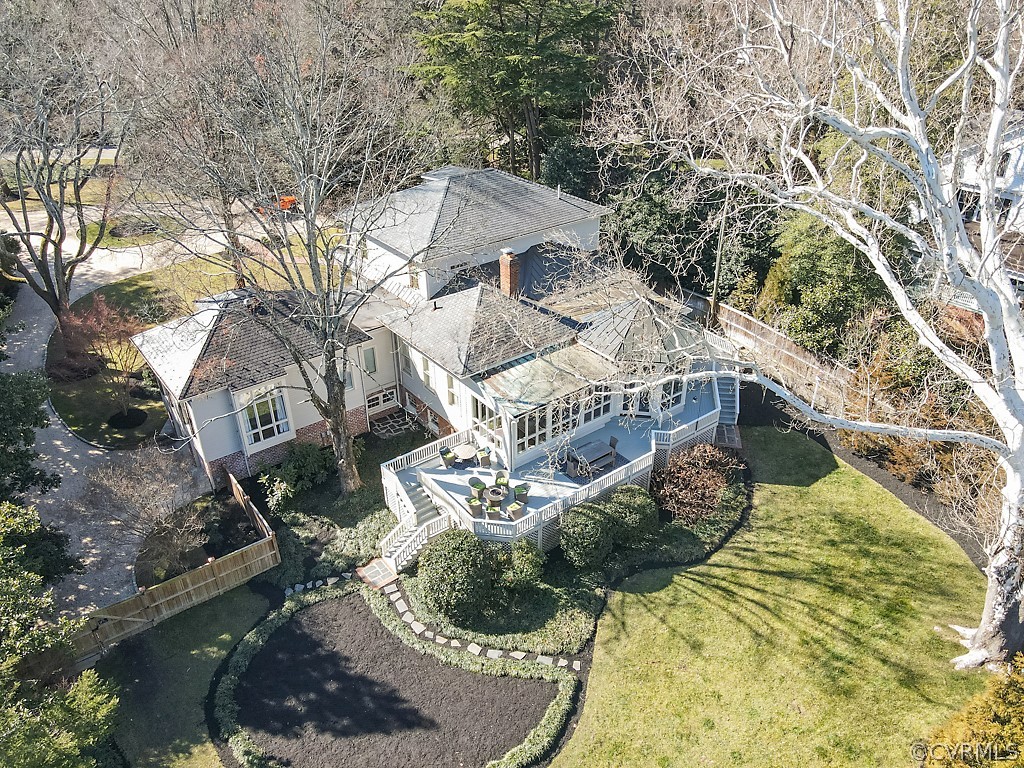 6310 Three Chopt Road Richmond, VA 23226 - Photo 46 of 48 View from the sky depicting the back yard with pri
