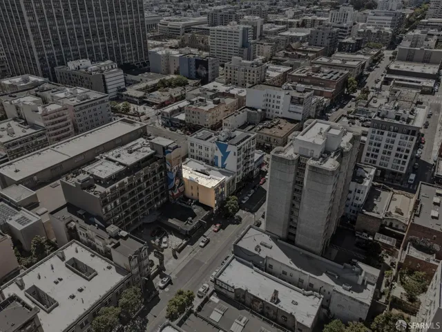 an aerial view of a city