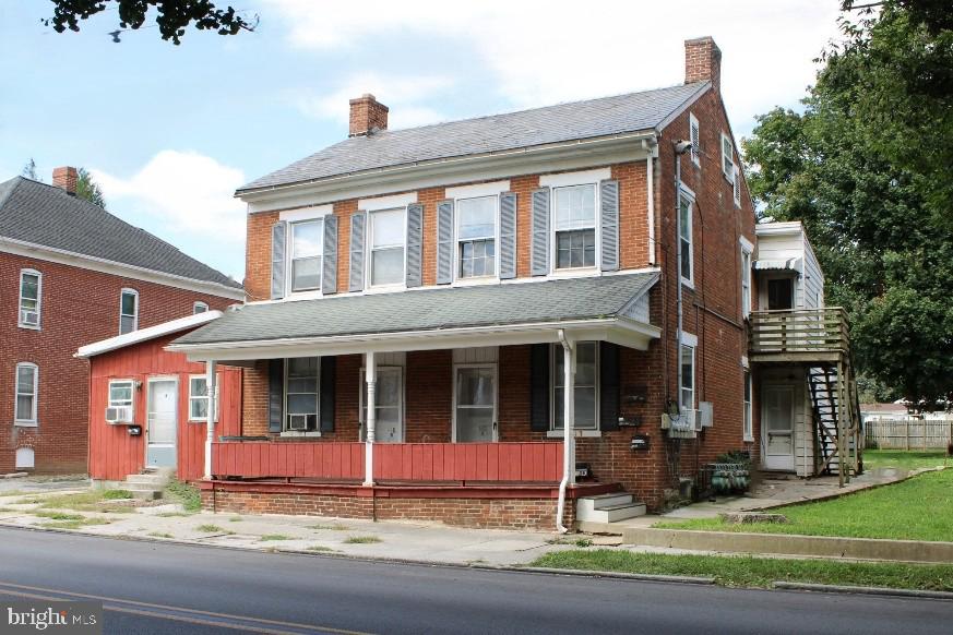 a front view of a house