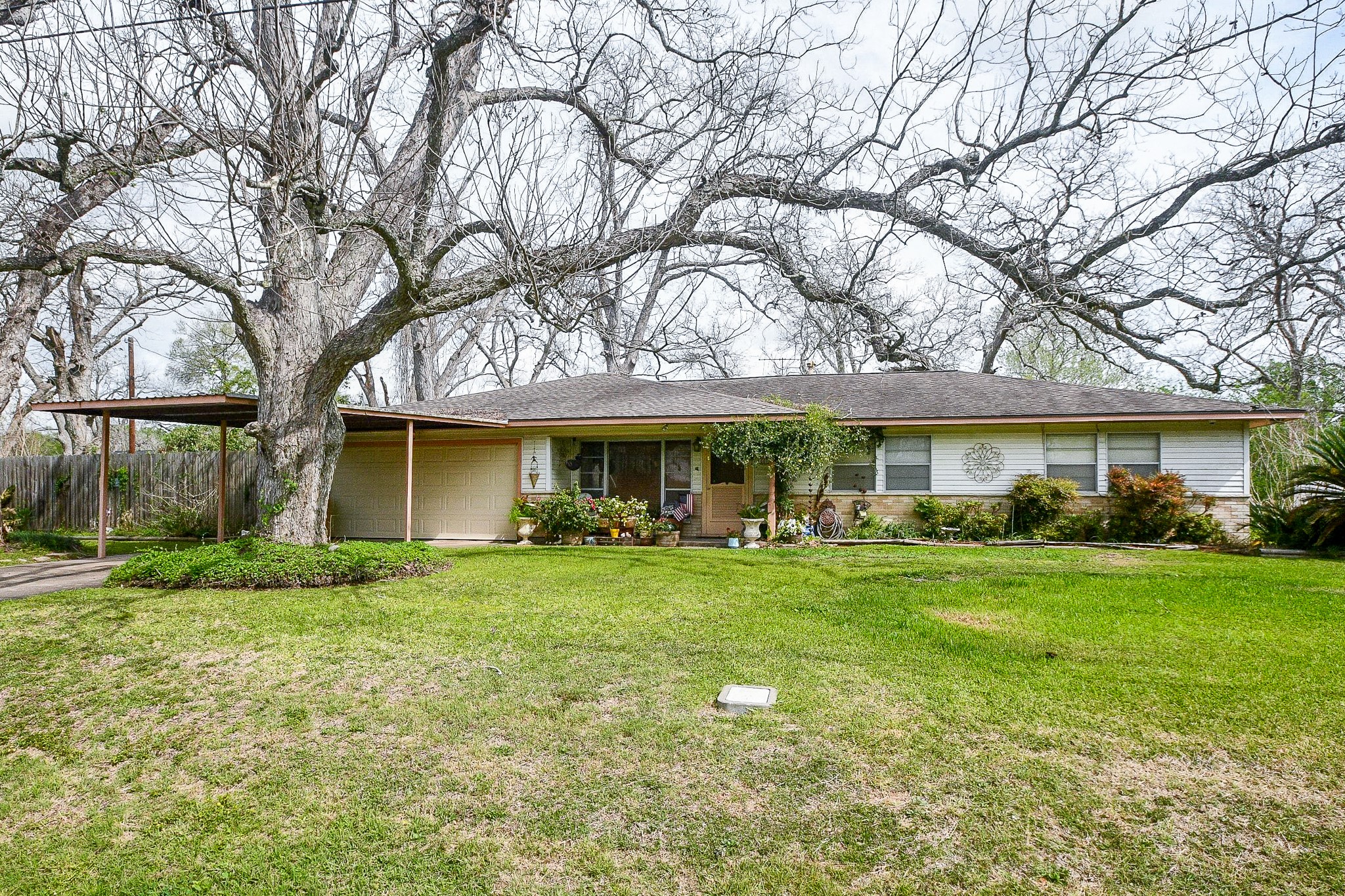 607 Riveredge Drive Richmond, TX 77406 - Photo 14 of 19 a front view of a house with a garden and trees