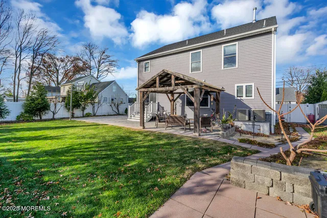 a view of a backyard with a garden