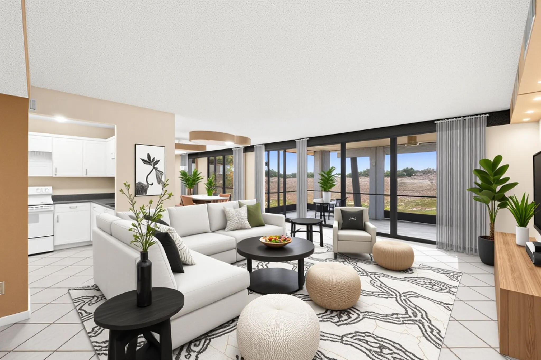 10920 Lakemore Lane, Unit 101 Boca Raton, FL 33498 - Photo 12 of 41 a living room with furniture and a large window