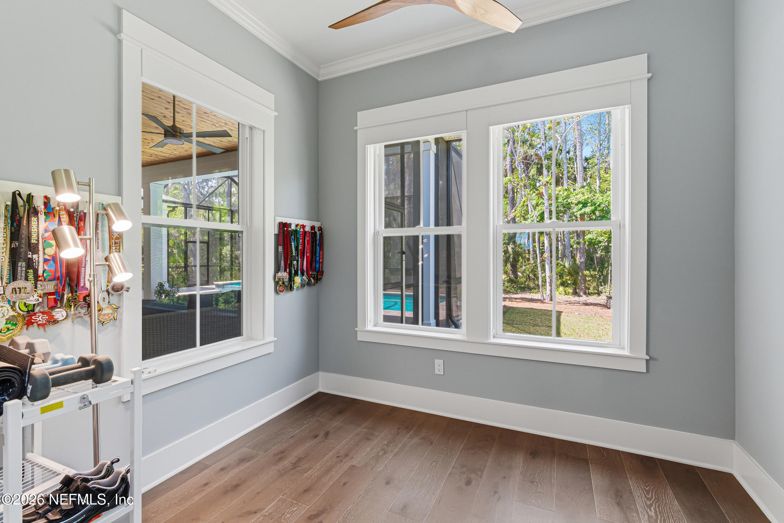4640 Palm Vly Road Ponte Vedra Beach, FL 32082 - Photo 30 of 72 a view of an empty room with a window and wooden floor