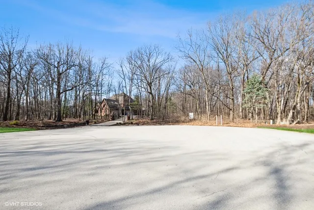a view of road with trees