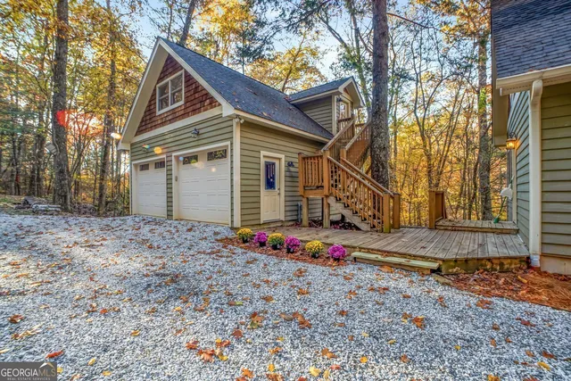 a backyard of a house