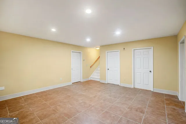 a view of a city with mountains in the background