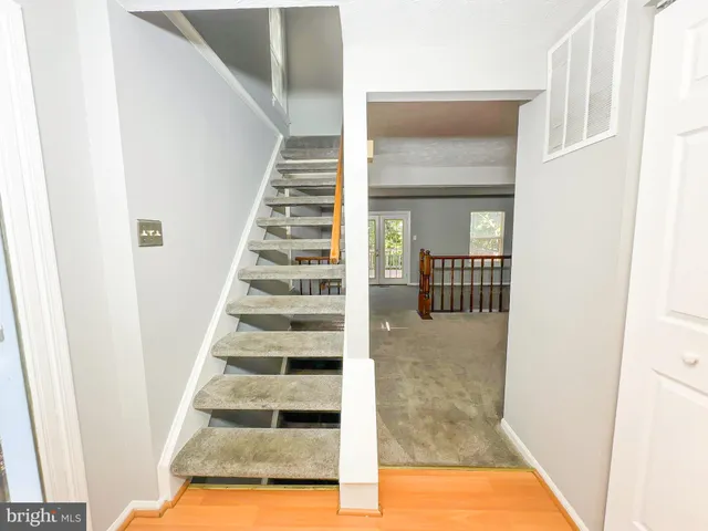 a view of an entryway with staircase