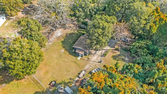 a view of a city with an outdoor space