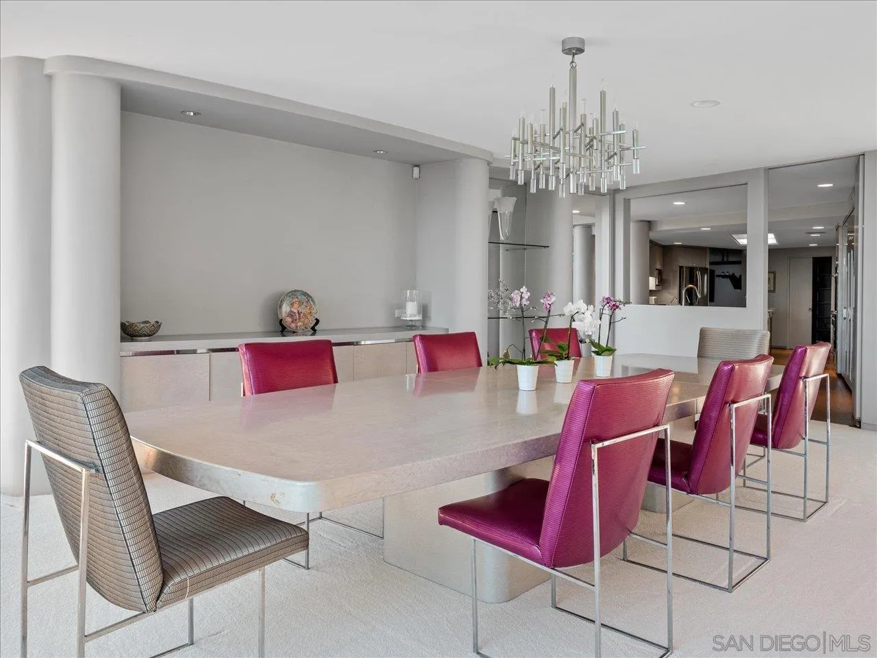 2640 Inyaha Lane La Jolla, CA 92037 - Photo 9 of 25 a view of a dining room with furniture and chandelier