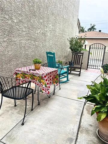 a outdoor space with furniture