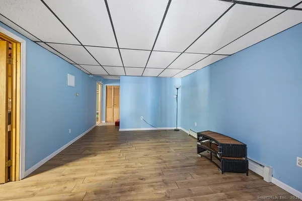 a view of empty room with windows