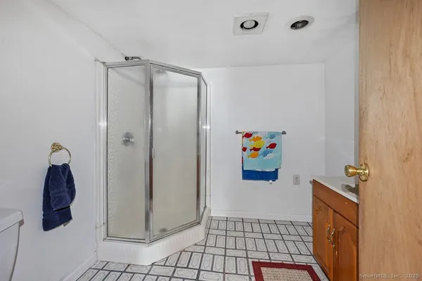 a walk in closet and bathroom