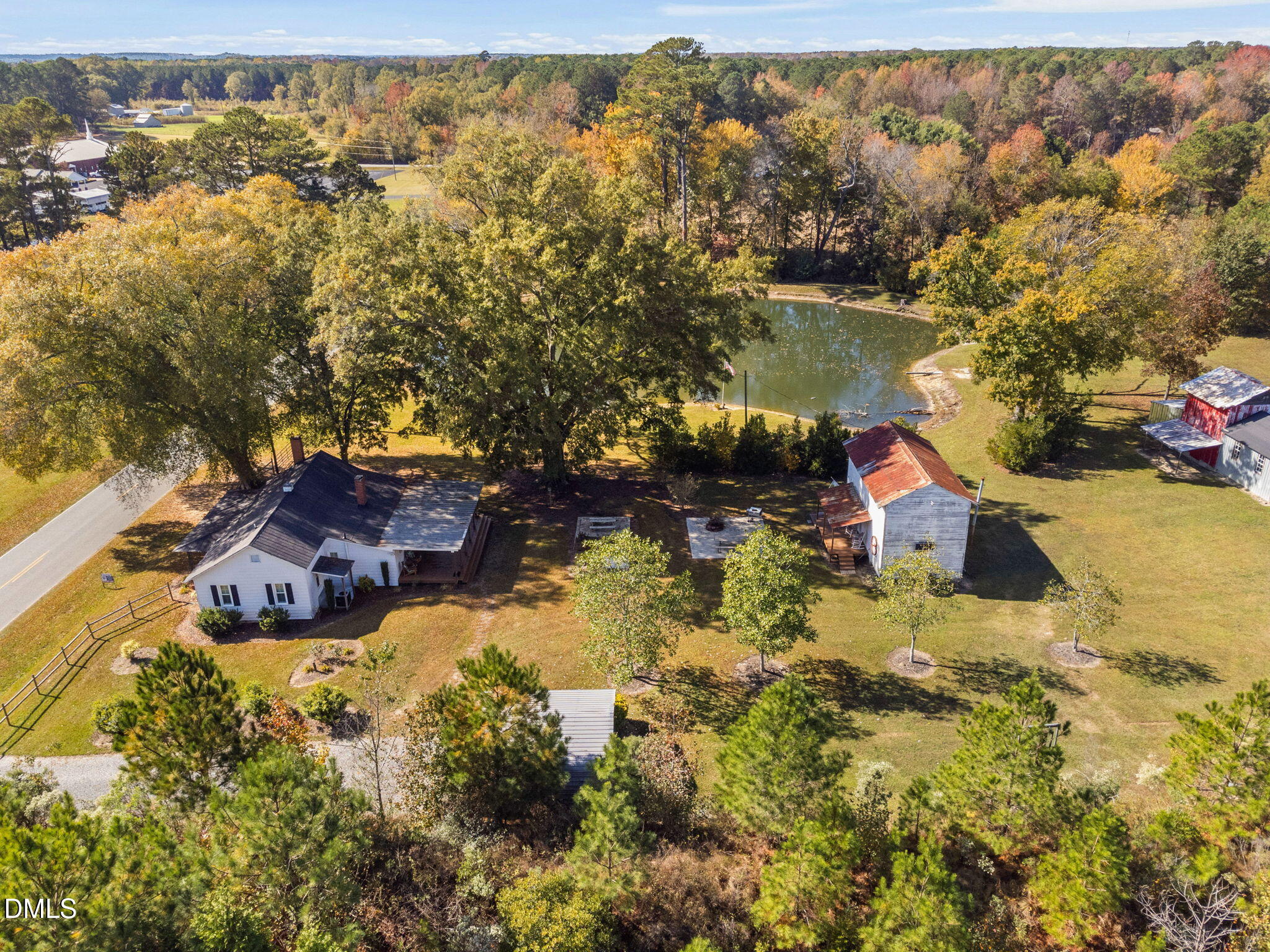 125 Branch Chapel Church Road Selma, NC 27576 - Photo 39 of 39 an aerial view of residential houses with outdoor space