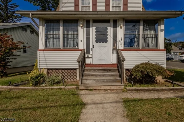 a front view of a house
