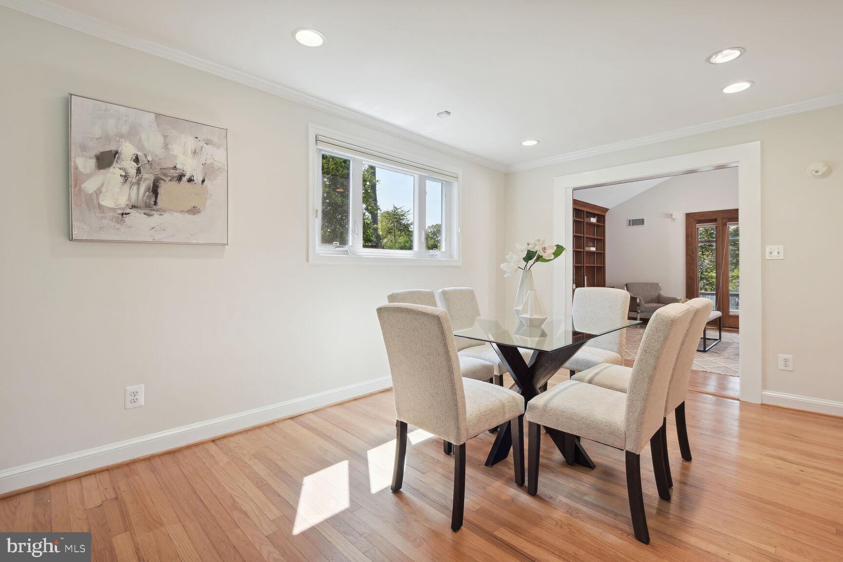 2814 Spencer Road Chevy Chase, MD 20815 - Photo 8 of 35 Dining room with recessed lighting
