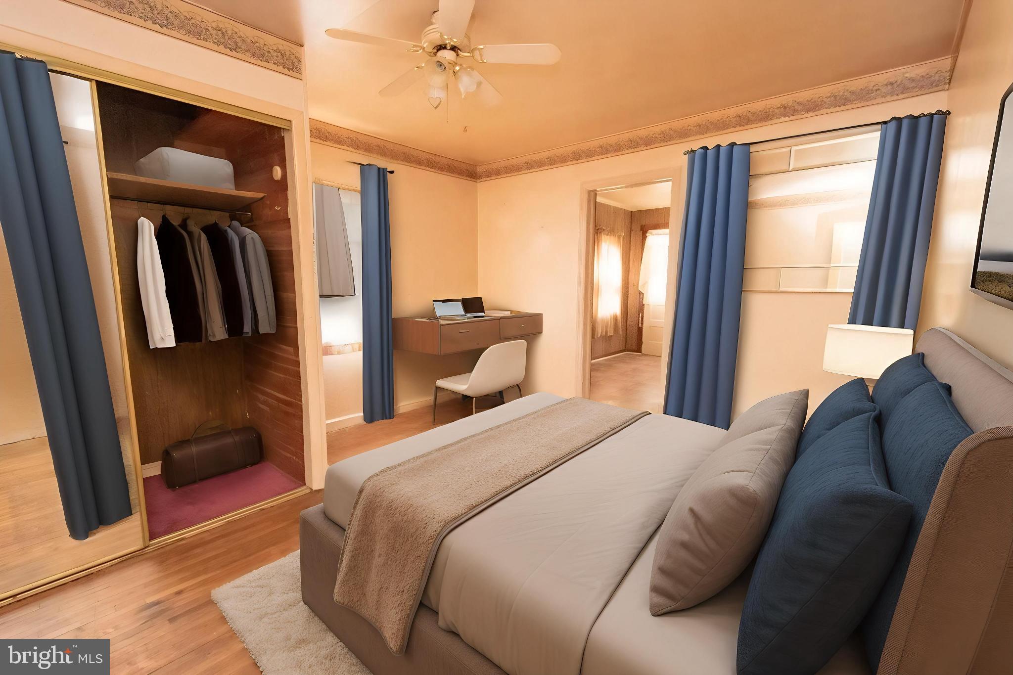 4022 West 7th Street Trainer, PA 19061 - Photo 36 of 49 a bedroom with a bed with the view of living room