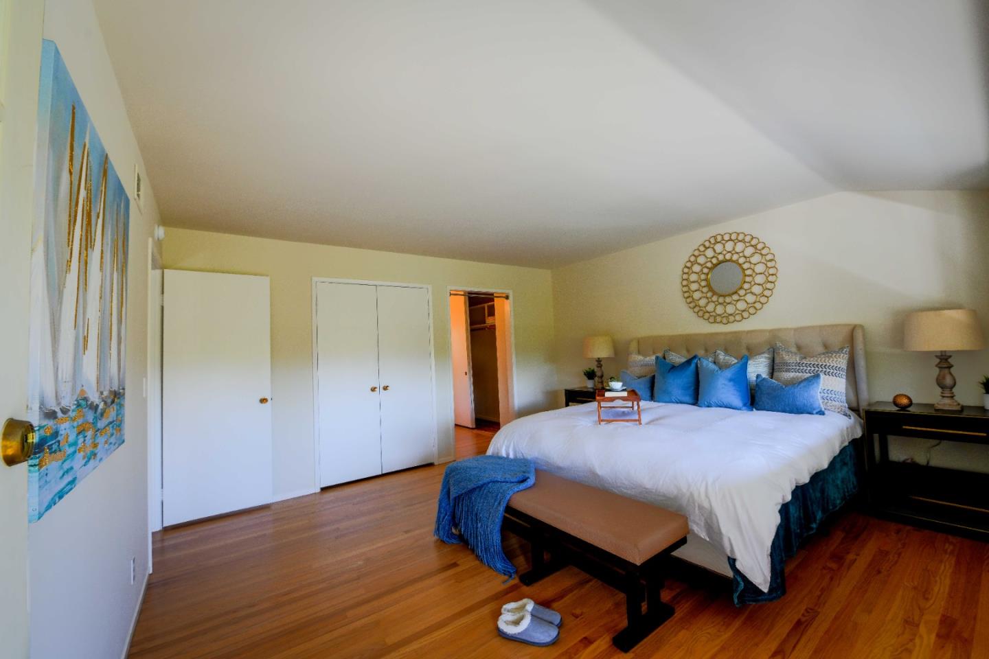 1130 Bruckner Circle Mountain View, CA 94040 - Photo 21 of 41 a bedroom with a bed and a table in it