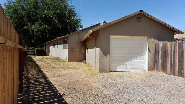 a backyard of a house