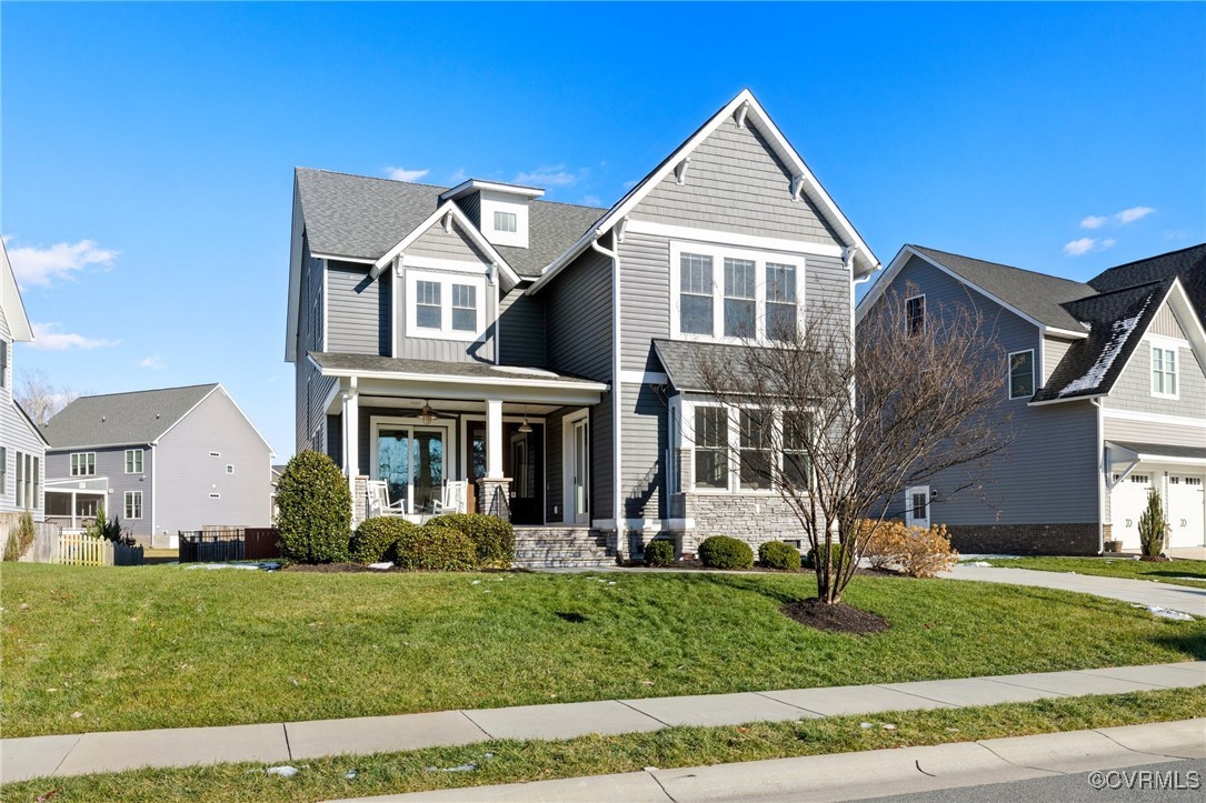 15112 Endstone Trail Midlothian, VA 23112 - Photo 1 of 50 View of front facade with covered porch and a fron