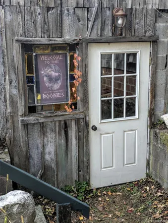 a front view of a house with entryway