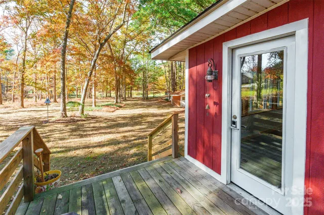 a view of outdoor space and deck
