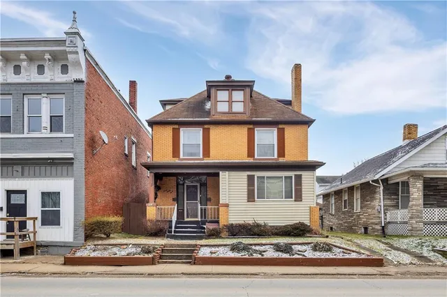 a front view of a house