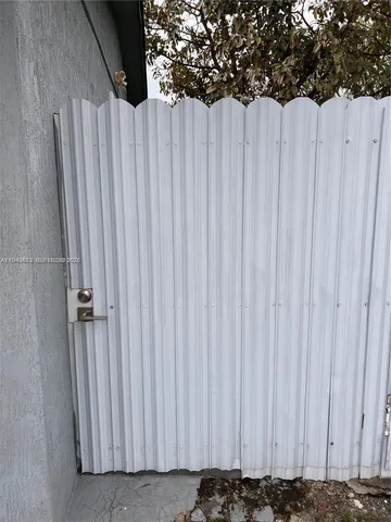 a view of a wooden closet