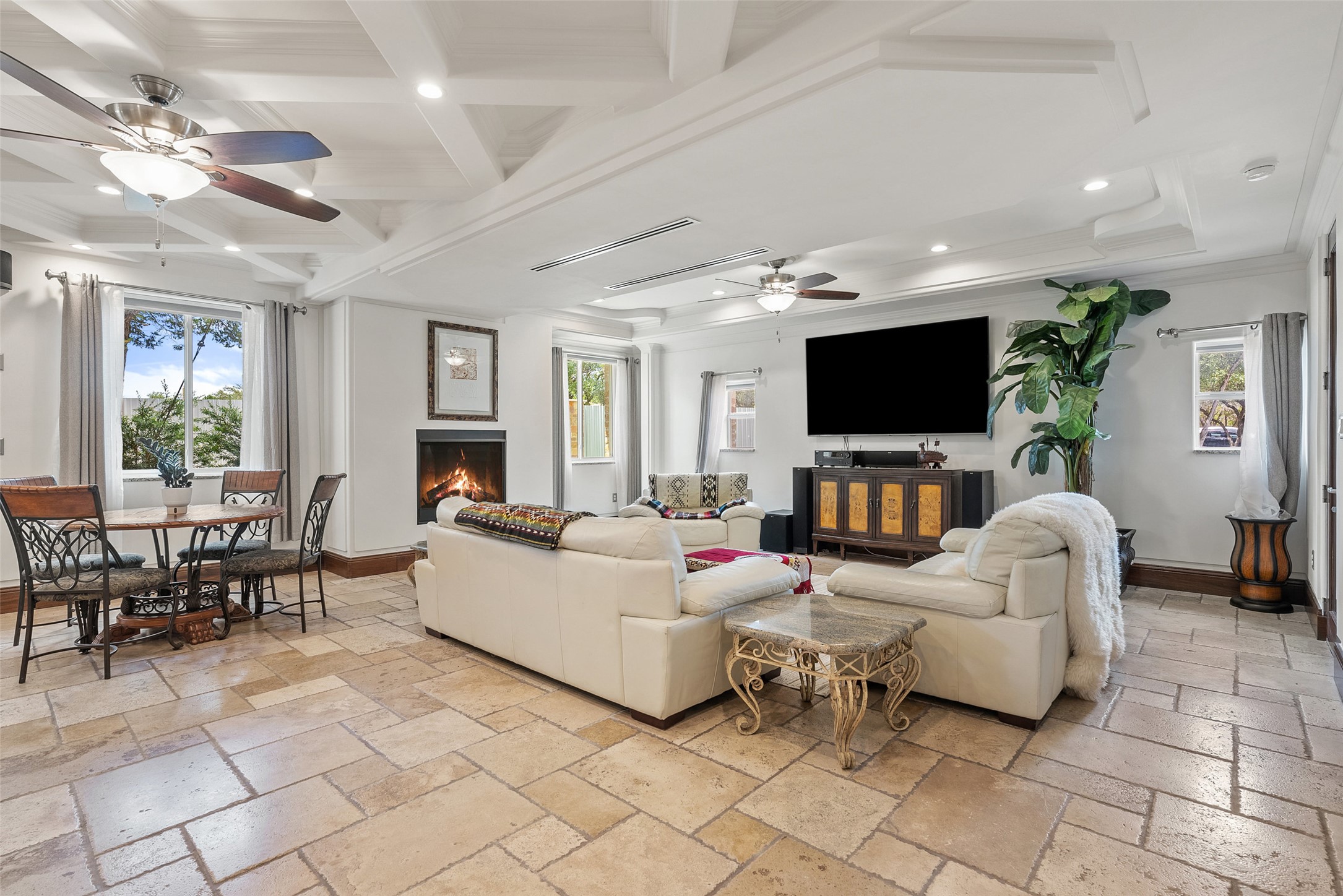 15303 Faubion Trail Leander, TX 78641 - Photo 5 of 39 a living room with furniture and a flat screen tv