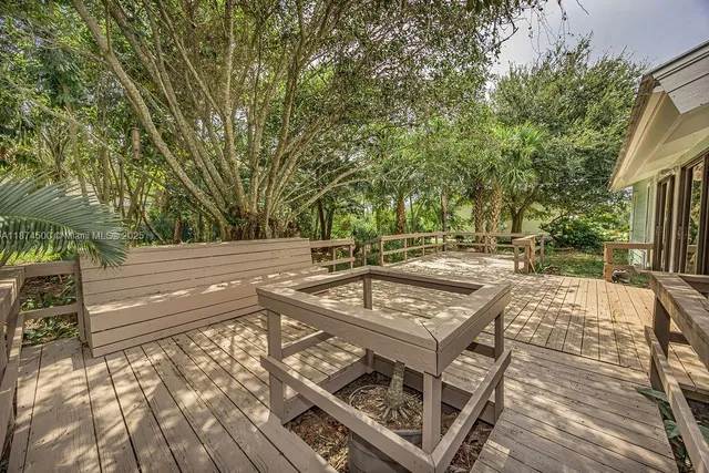 a view of outdoor space with garden