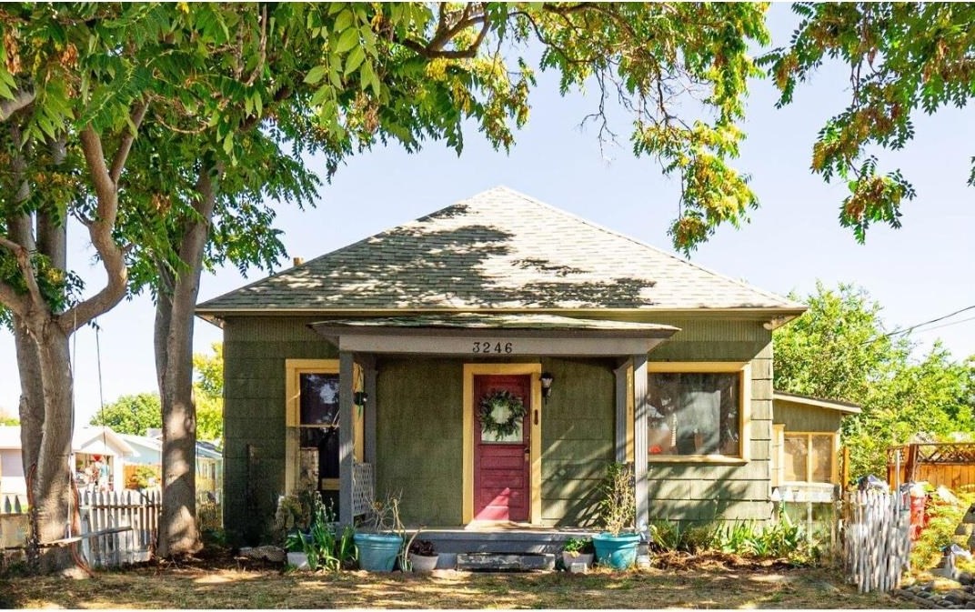 a front view of a house