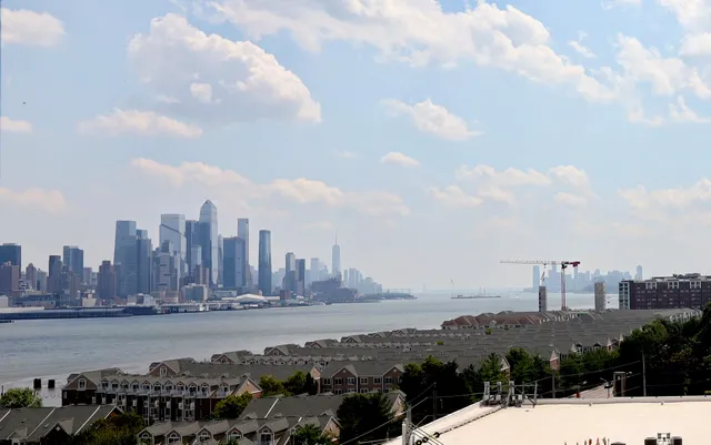 a view of a city with lots of buildings