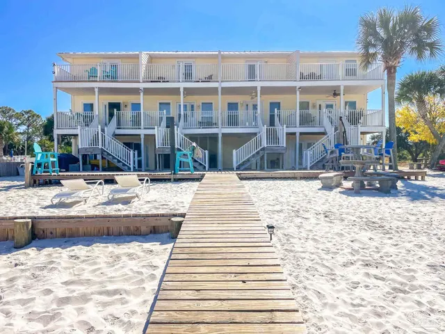 a view of a building with a outdoor space