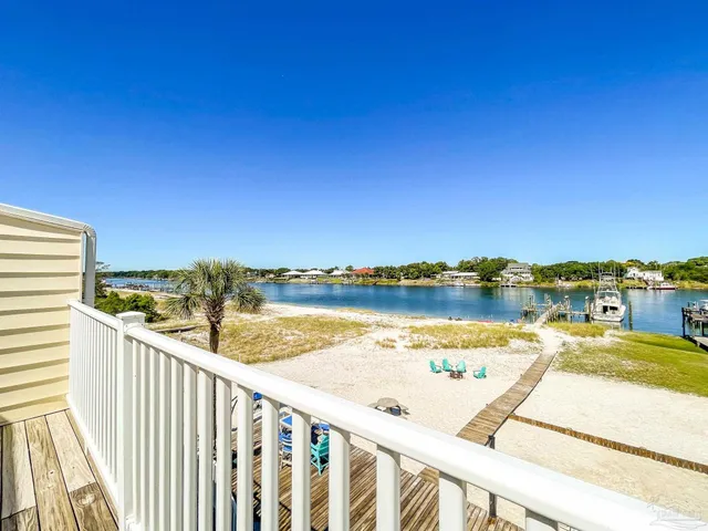 a view of a lake from a balcony