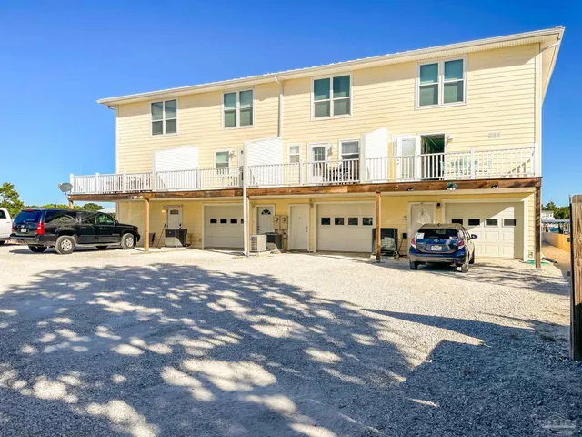 a car parked in front of a house