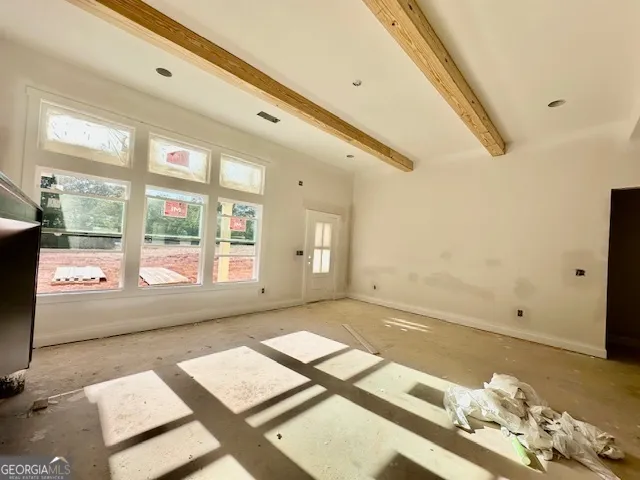 a view of a room with window