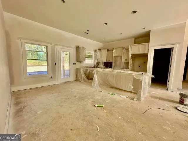 an empty room with a window