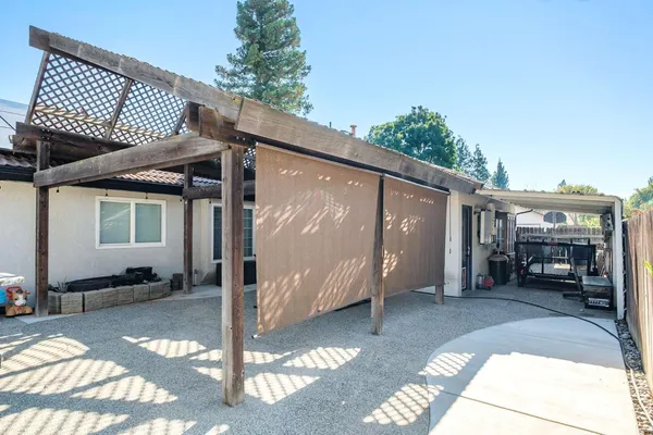 a view of a house with a outdoor space