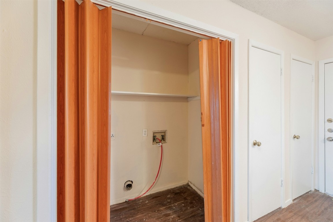 8412 Garcreek Circle Austin, TX 78724 - Photo 29 of 40 The convenient in home laundry closet for Unit B is located off the kitchen.