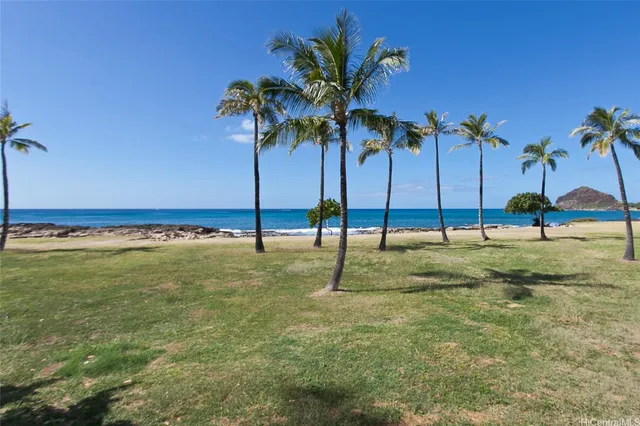 a view of an outdoor space and swimming pool