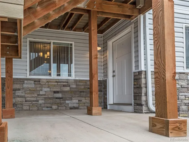 a view of front door of house