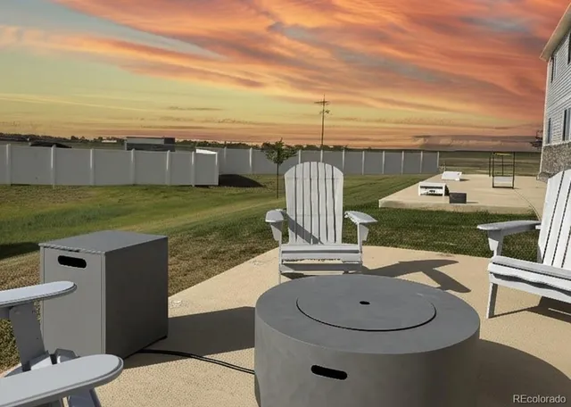 a view of a swimming pool from a balcony