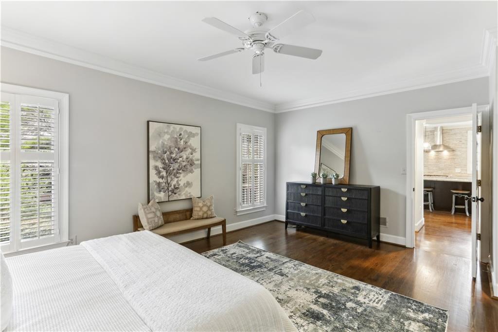 44 Pointe Terrace Southeast Atlanta, GA 30339 - Photo 16 of 31 a bedroom with a bed and wooden floor
