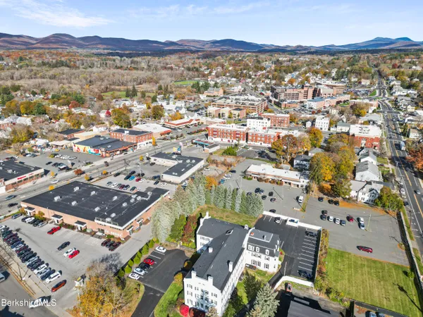 an aerial view of a city
