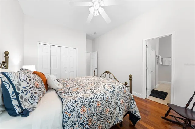 a view of workspace with wooden floor windows