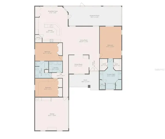 a view of a city with an ocean beach