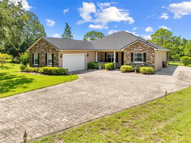 a view of a lake with a houses