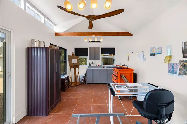 a view of a tree in a yard