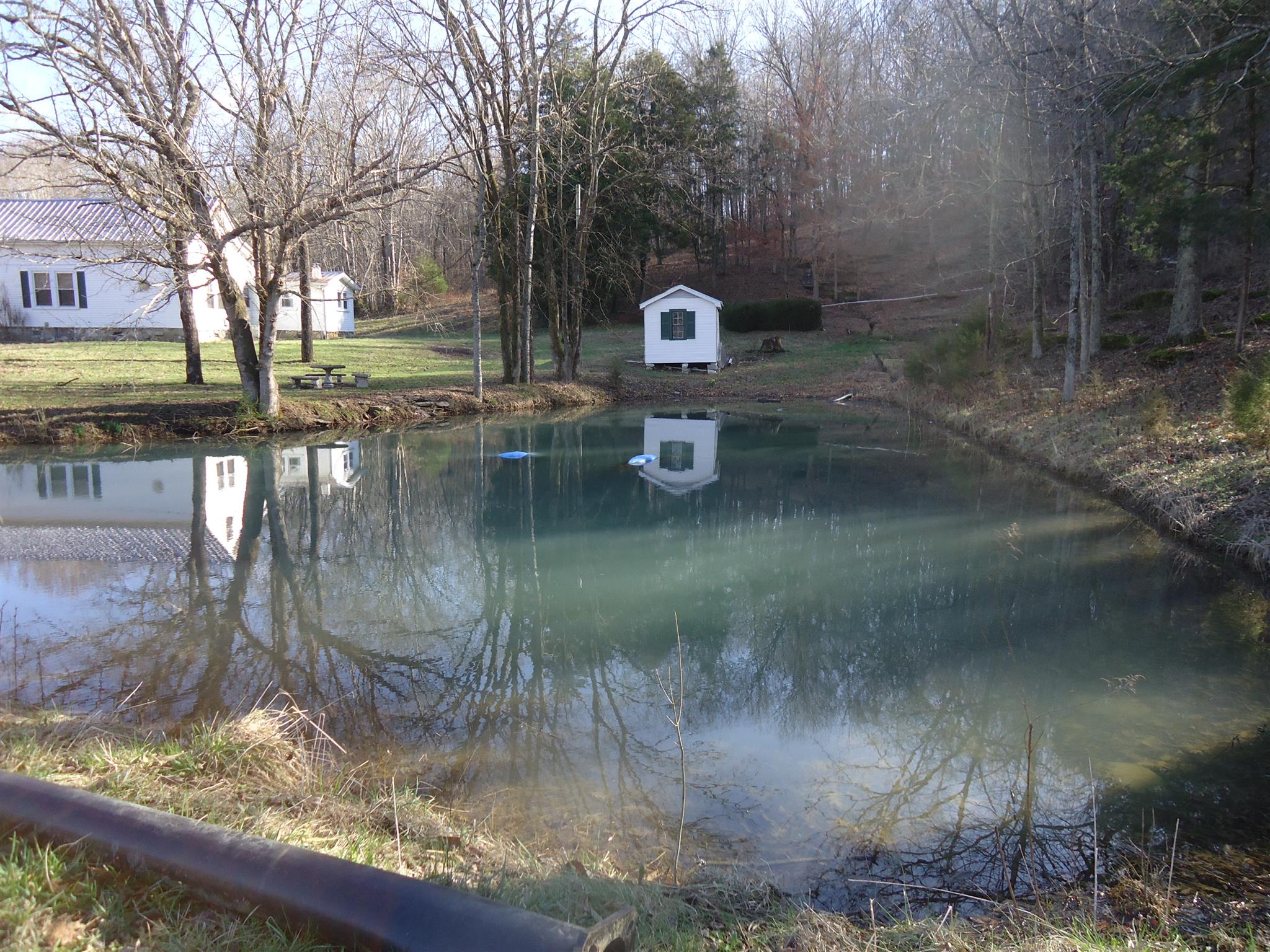8101 Prospect Road Prospect, TN 38477 - Photo 9 of 26 a water fountain is sitting in the middle of a lake